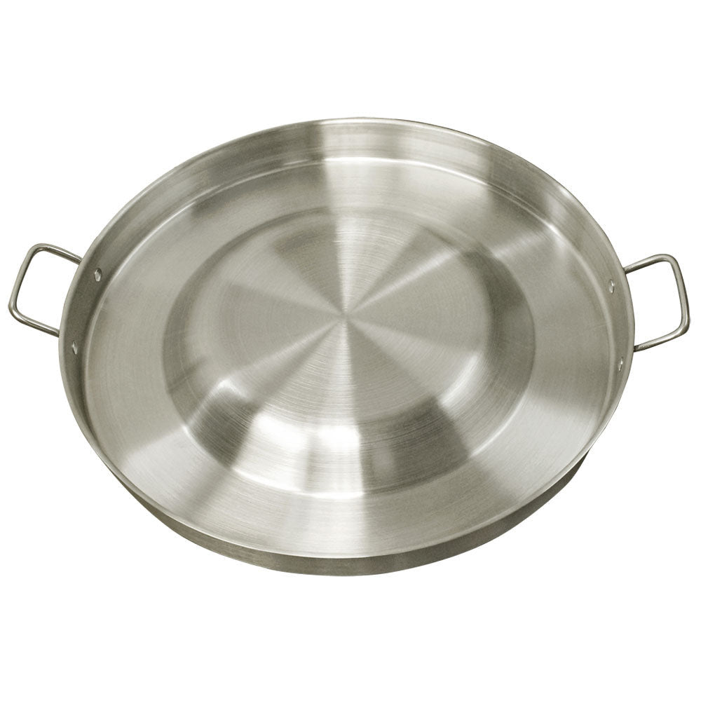 22'' Wide Stainless Steel Concave UP Comal Griddle Pan Cook Grill Fry Pan Large