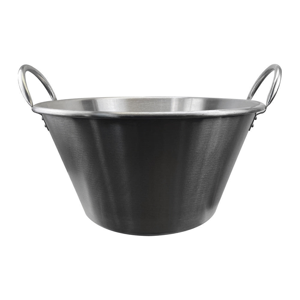25''W x 13''H Carnitas Cazo Stainless Steel Caso Pot Pan Wok Gas Stove
