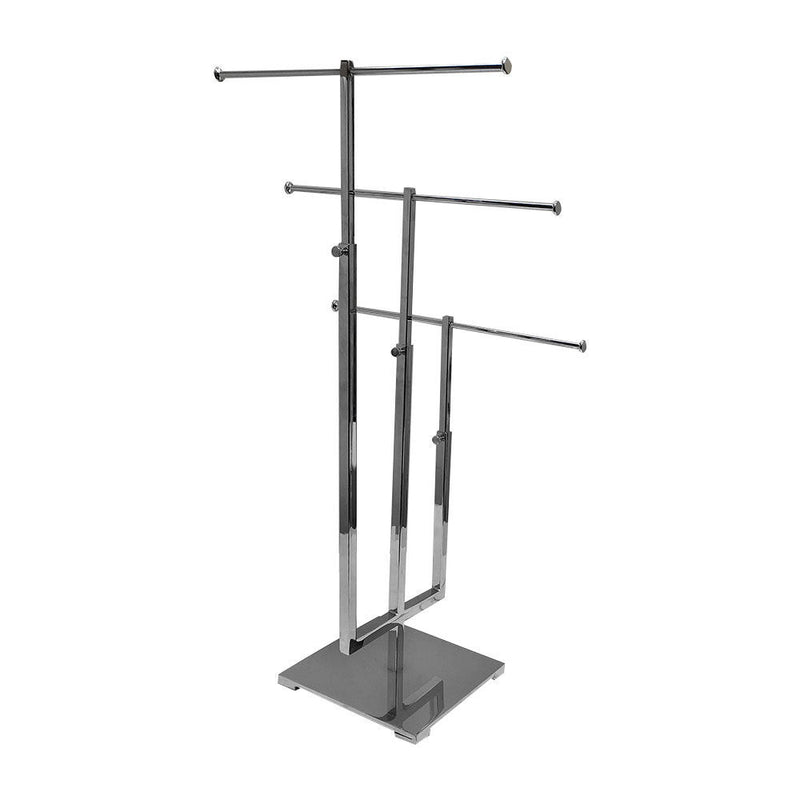 28-1/2''H Chrome Adjustable 3 Tier Jewelry Stand Retail Store Display Fixture