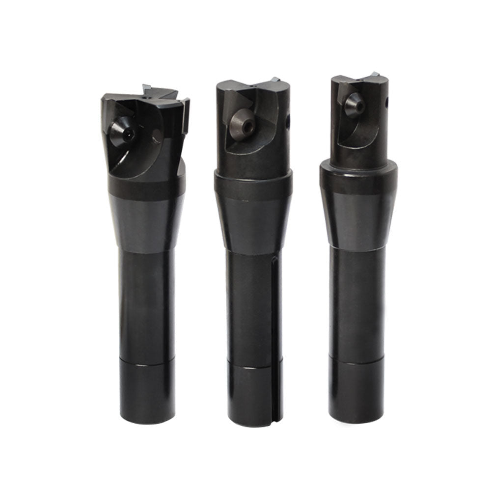 3 PC 90 Degree R8 Shank Indexable End Mill Set Set 1.0", 1-1/4", 1-1/2"