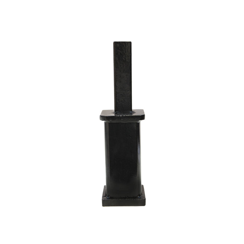 Durable black hitch receiver converter for cargo carriers and towing accessories