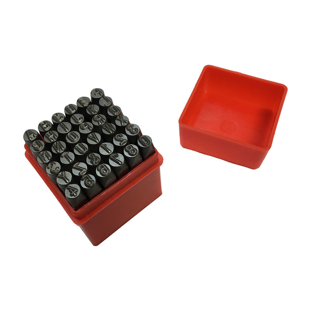 36 Pc 6mm Vector Number Capital Letter Punch Stamp Marking Ingot Jewelry