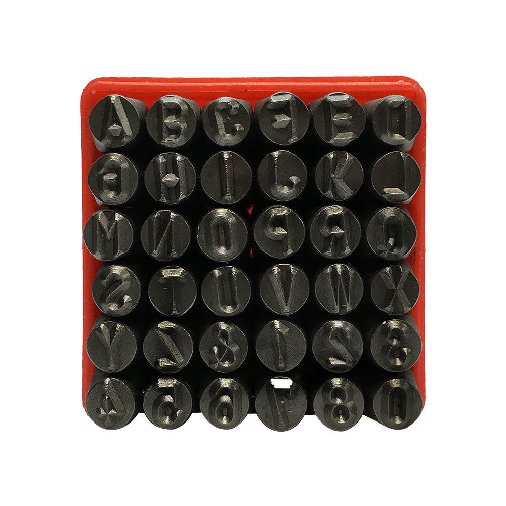 36 Pc 6mm Vector Number Capital Letter Punch Stamp Marking Ingot Jewelry