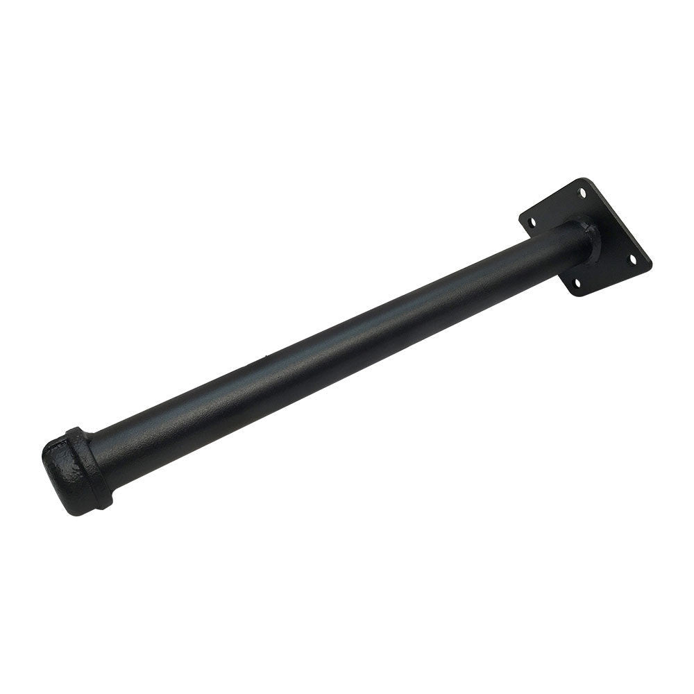 4 Pc 12'' Pipe Style Shelf Support Faceout for Wall Mounted Retail Fixture Pipeline Black