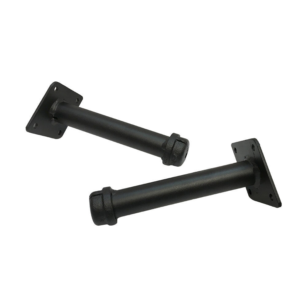 4 Pc 6" Pipe Style Shelf Support Faceout for Wall Mounted Retail Fixture Pipeline Black