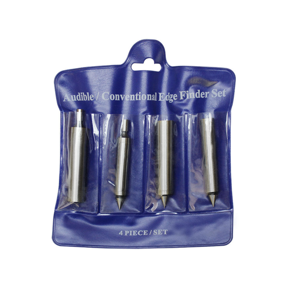 4 PC Edge & Center Finders DOUBLE SINGLE End Shank Wiggler Edge Finder