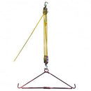 heavy duty game hoist with gambrel and pulley rope for deer and elk field dressing