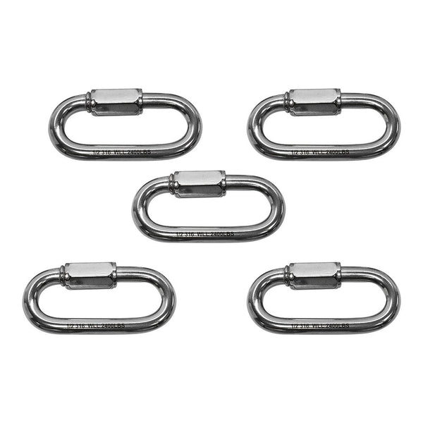 5 Pc 1/2" Marine 316 Stainless Steel Quick Link Shackle Boat SS316 2,400 lbs WLL