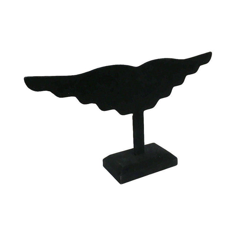 5 PC 12" Black Velvet Wing Earring Display Stand Holding 10 Pairs Jewelry Holder Retail Fixture