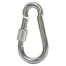 5 PC 3/8" Marine 316 Stainless Steel Spring Snap Hook w Screw Carabiner 500 LB