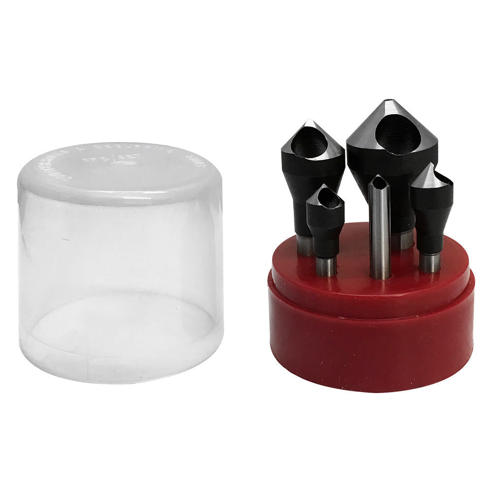 5 Pc 90 Degree Countersinks & Deburring Tool Set 04 Straight Shank H