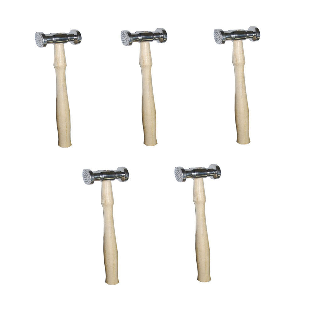 5 Pcs Texturing Hammer Dimple Rounded, Stripe Design Jewelry Texture Metal Work Tool