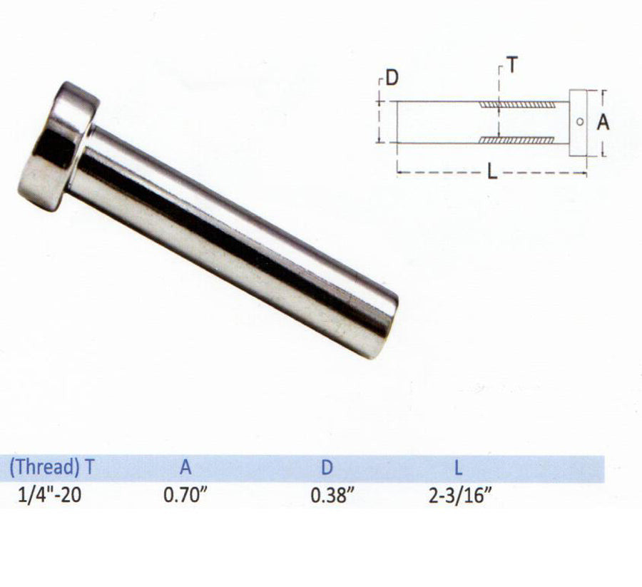 5 Pc Stainless Steel T316 Invisible Receiver Stud Swage for 1/8" Wire Cable Rail Railing