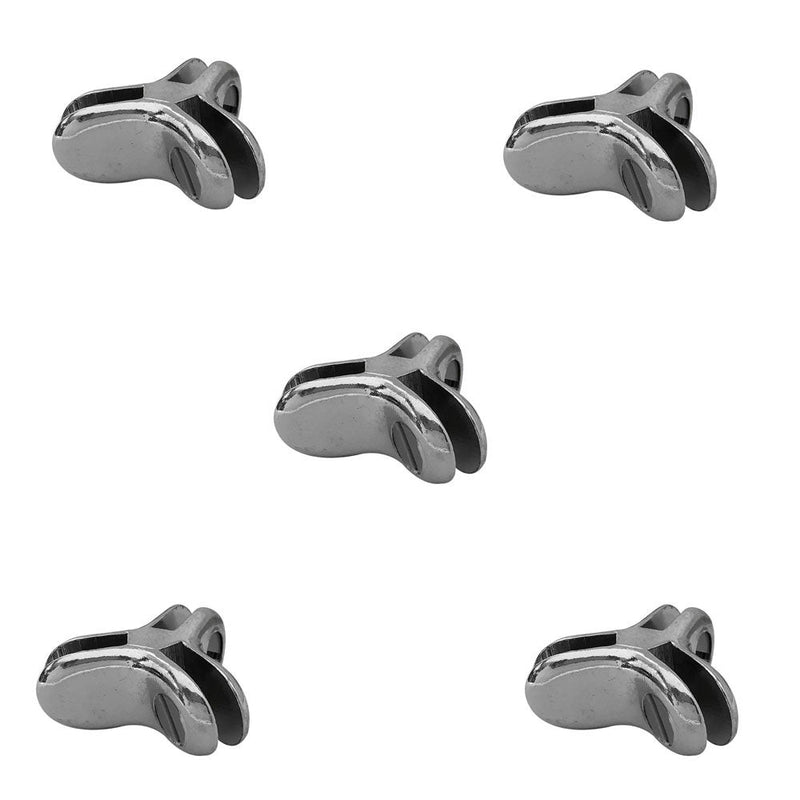 5 Pc Y Style 120 Degree 3 Way Glass Connector Clips 3/16'' Tempered Glass Shelf Chrome Finish