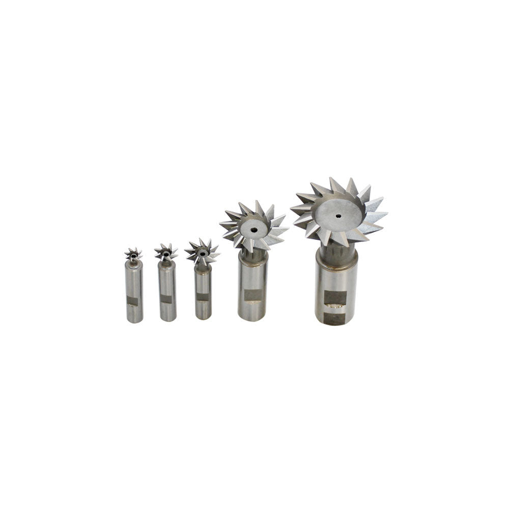 5 PCS 45 Degree HSS 3/8-1-7/8'' Dovetail Cutter End Mill Milling Flute Shank