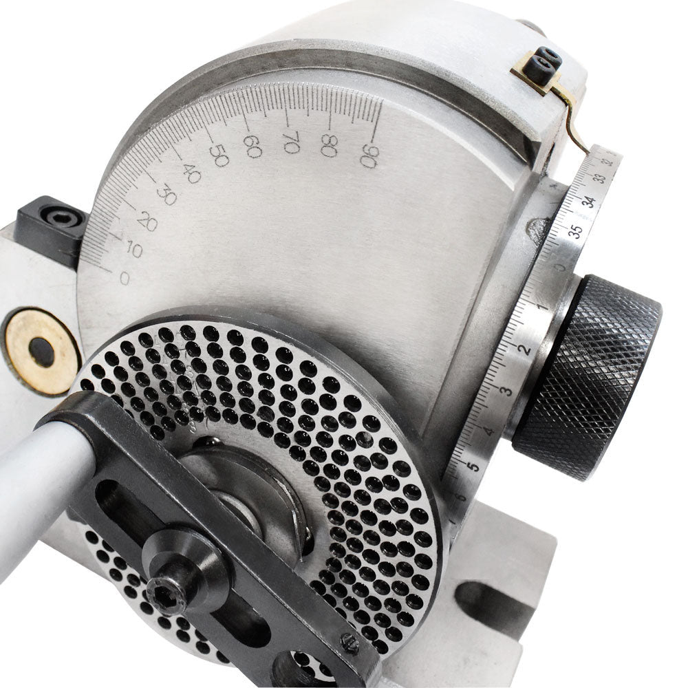 6" 3-Jaw Chuck & Tailstock Precision Semi Universal Dividing Head Spindle