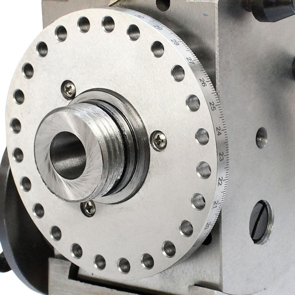 6" 3-Jaw Chuck & Tailstock Precision Semi Universal Dividing Head Spindle