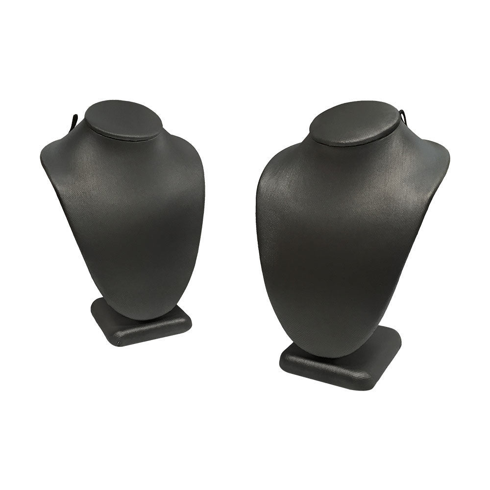 6''H Slate Gray Leatherette Necklace Stand Display Fixture Retail Store Showcase