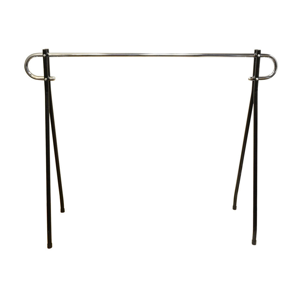 62''L X 19"W X 48"H Single Rail Bar Black Beauty Apparel Clothing Rack Display