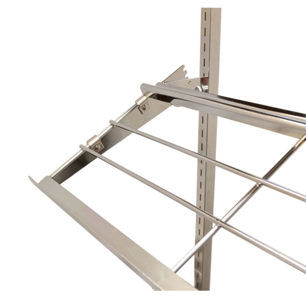 66"H x 48"W Double Sided T Style Shoe Rack Display Fixture Holds 60-80 Shoes