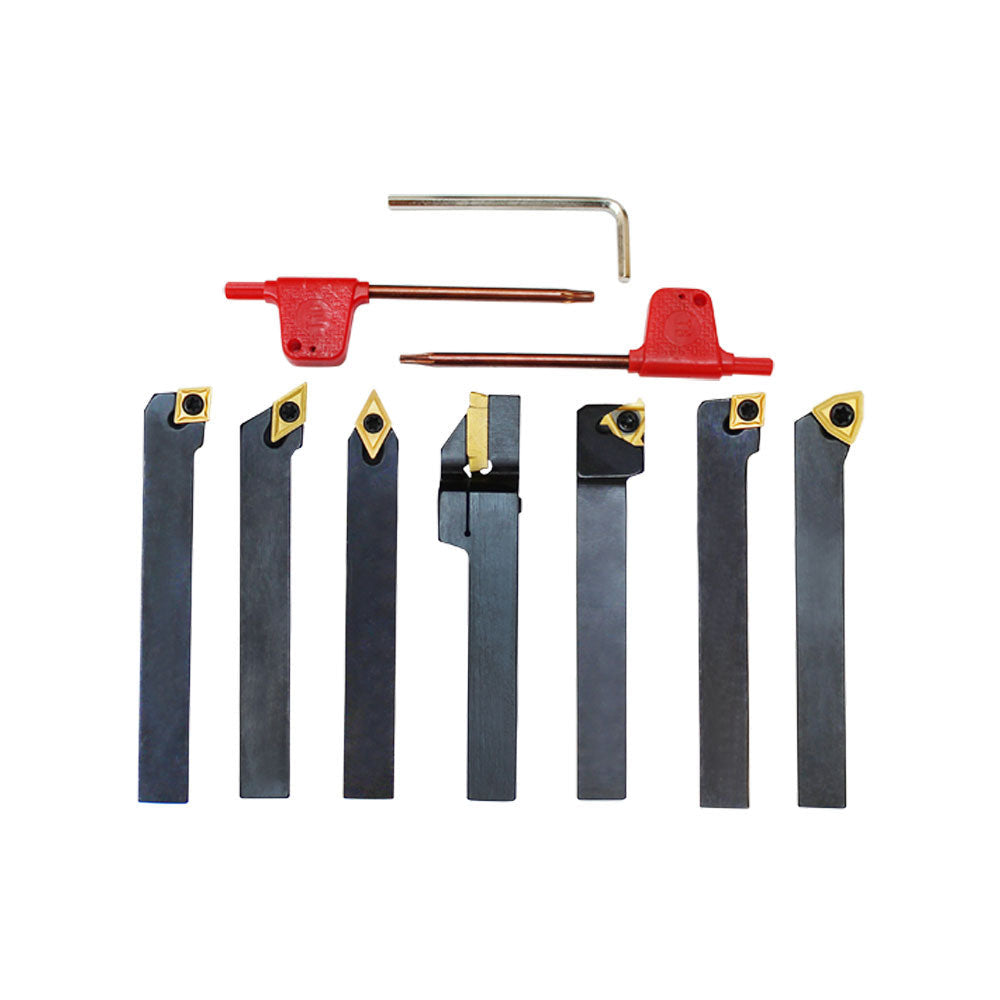 7 Pc 3/8'' Indexable Carbide Turning Tool Set SCLCL SDJCR SWGCR SDNCN MGEHR SER