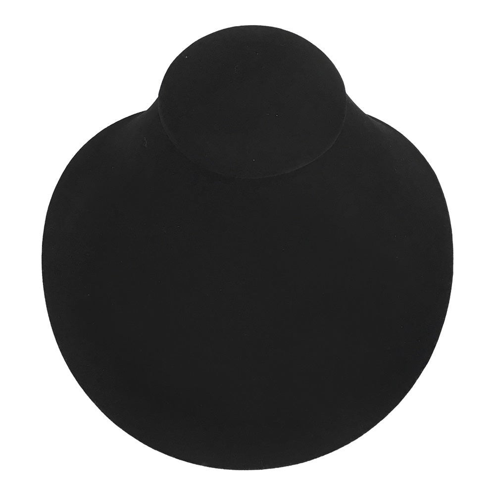 8''L x 8-1/4''W Black Velvet Necklace Pendant Chain Link Jewelry Display Holder