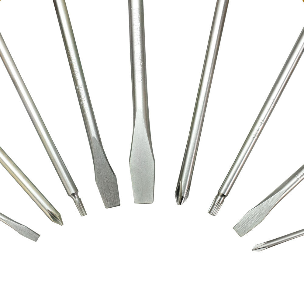 9 PC Screwdriver Set Slotted Phillips Torx Vapor Blasted Magnetized