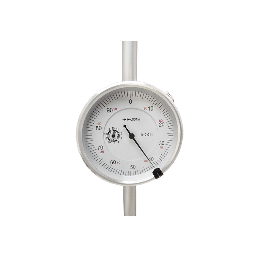 Aero Space 0-2" Precision Travel Dial Indicator 0-100 Reading; 2" Measuring Range; 0.001" Graduation Interval