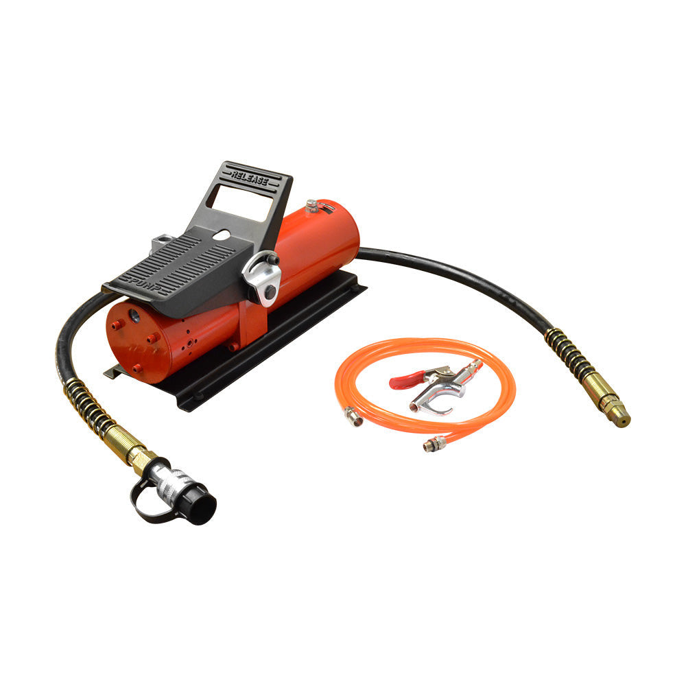 air foot pedal Af2 Pneumatic 10,000 PSI Air Hydraulic Pump Foot Pedal 48' Hose & Cou