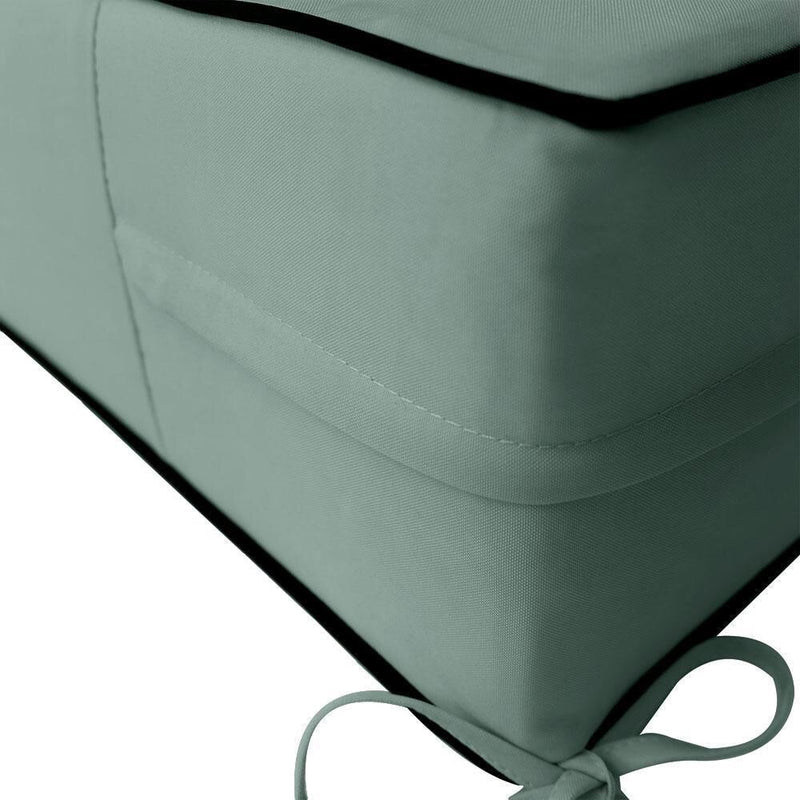 Contrast Pipe Trim Small 23x24x6 Deep Seat + Back Slip Cover Only Outdoor Polyester AD002