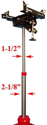 HD 1-2 Ton Hydraulic Telescopic Tall Transmission Jack 34-5-8 to 73"