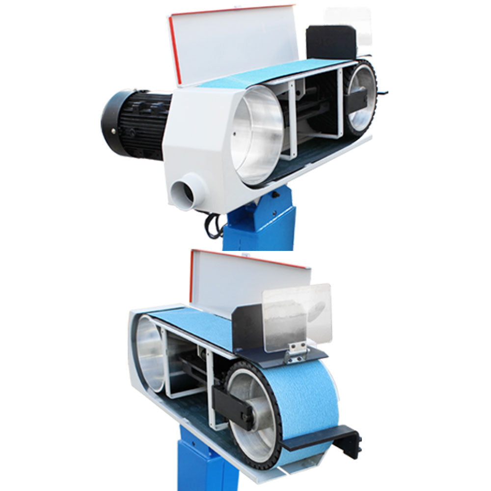 Electric 3-Phase Belt Grinder Sander Machine for Steel and Aluminum Polishing