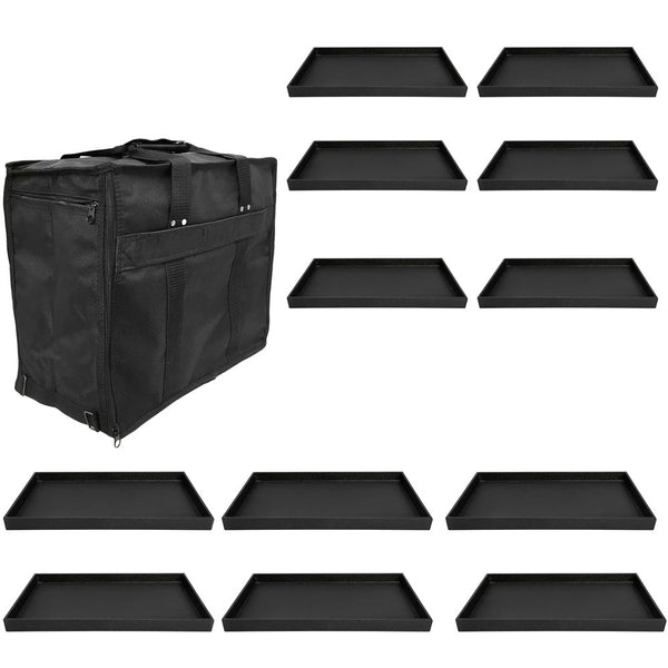 Jewelry Travel Salesman Sample Display Carrying Case W- 12 Pc 1'' Deep Tray