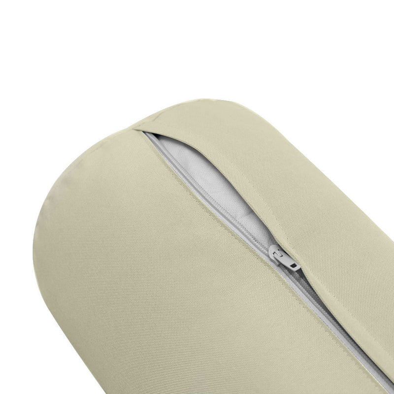 Knife Edge Small 23x6 Outdoor Bolster Pillow Cushion Insert Slip Cover AD005