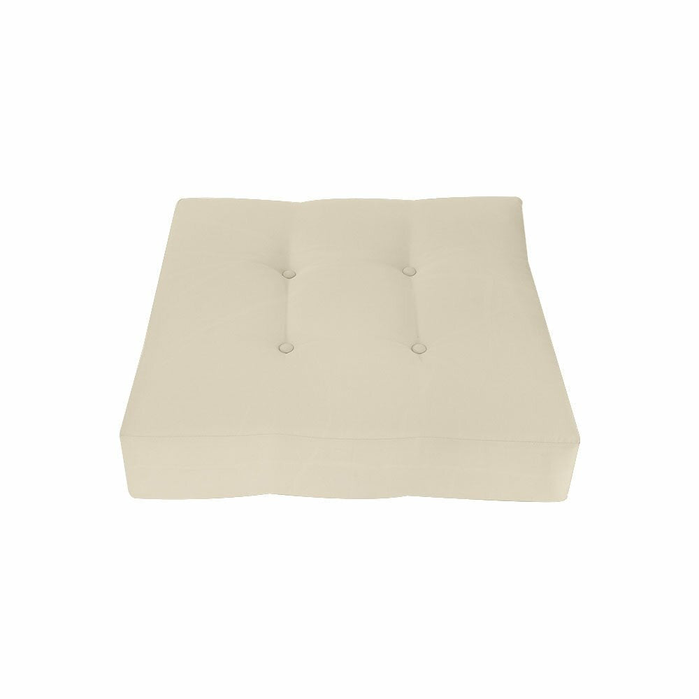 Knife Edge w-Buttons Ottoman Cushion Chair Seat In-Outdoor Polyester 24 x 24 x 5 -AD006