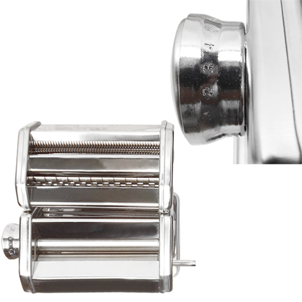 Manual 6'' Stainless Steel Pasta Maker Crank Machine 3 Different Types of Pasta