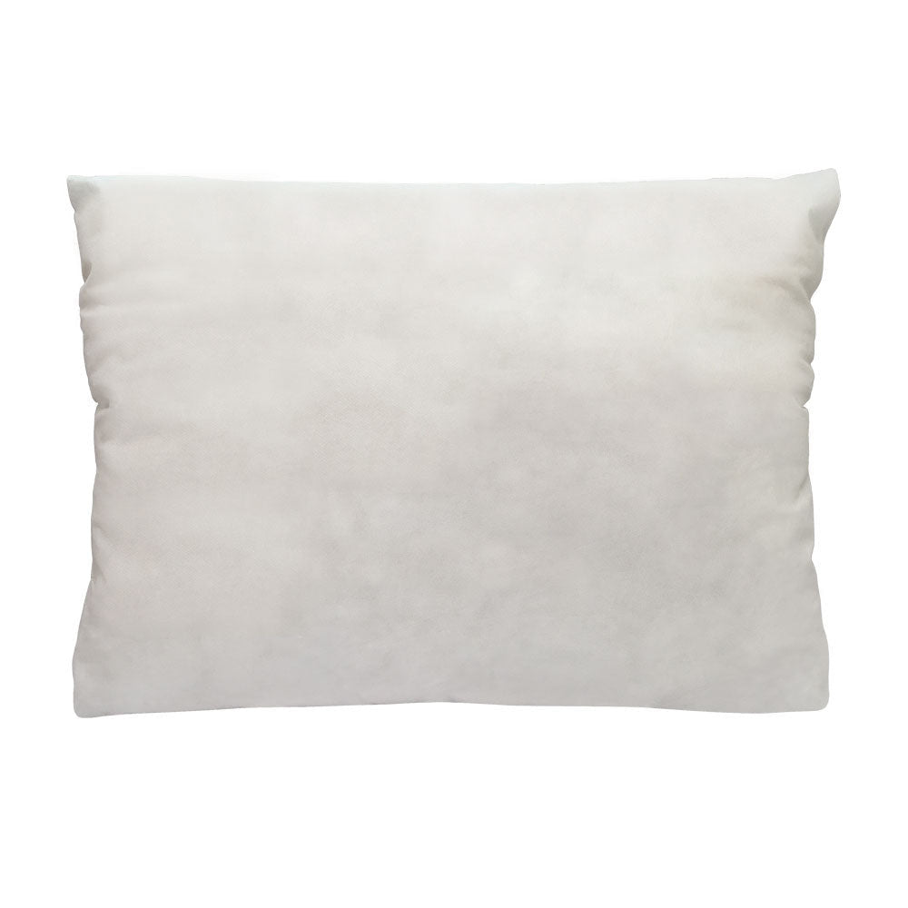 Thick deep seat cushion with supportive back cushion insert, white
