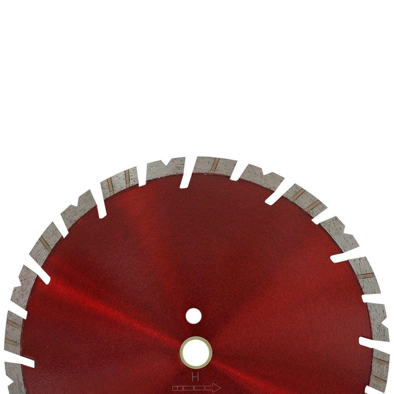 Metallic Red 12" x .125'' x 1"-20mm Turbo Segmented Diamond Blade Cutter Cutting 15mm Rim