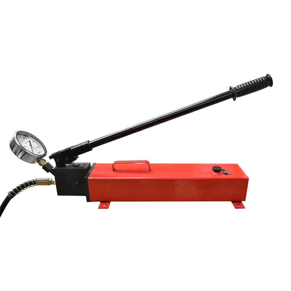 MH7 Single Acting Manual 10,000 PSI Air Hydraulic Hand Pump 72" Hose Pressure Gauge