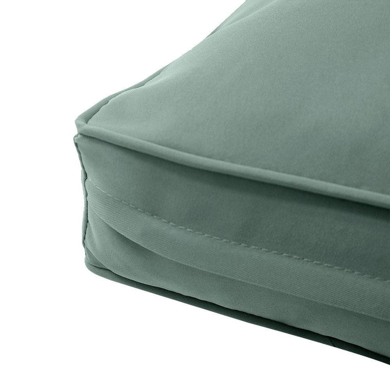 Pipe Trim Small 23x24x6 Outdoor Deep Seat Back Rest Bolster Slip Cover ONLY AD002