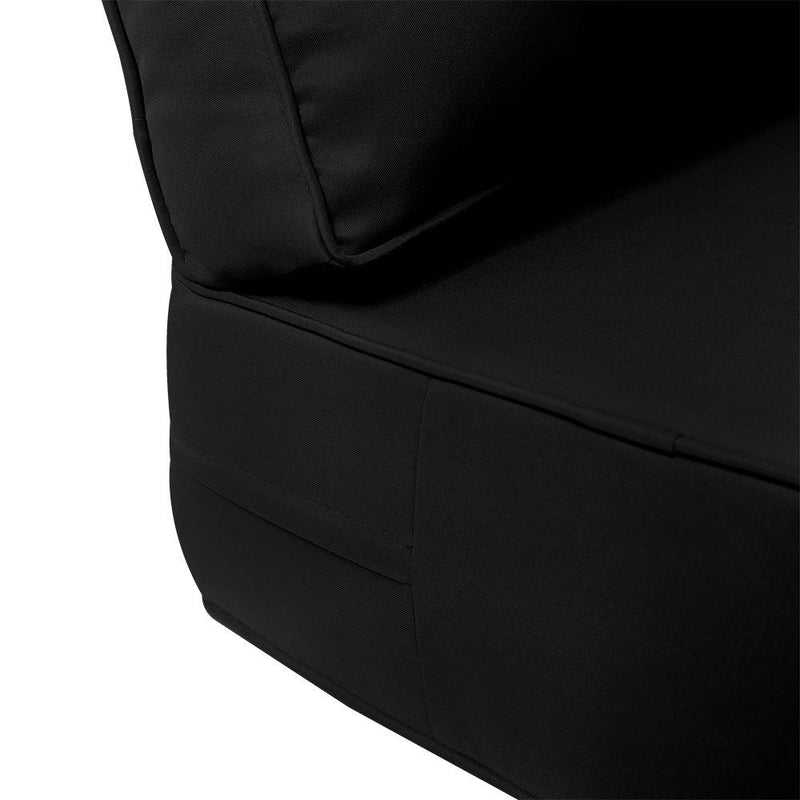 Pipe Trim Small 23x24x6 Outdoor Deep Seat Back Rest Bolster Slip Cover ONLY AD109