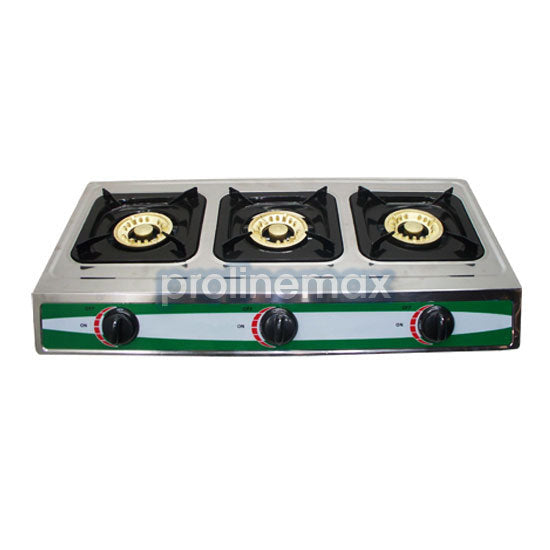 Portable 3 Triple Burners Stove Range Grill Propane Gas BBQ