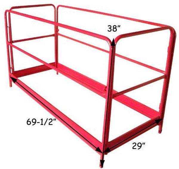 Scaffold Guard Rail System 69" x 29" with Safety Lock