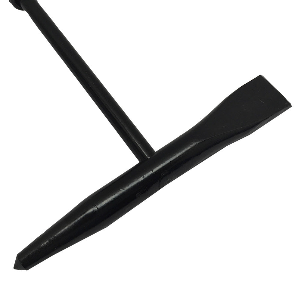 Heavy-duty straight chipping hammer with shock absorbing spring grip handle.