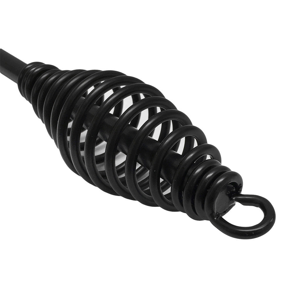 Metal welding hammer tool with coil spring handle and vertical straight head design.Straight welding chipping hammer with spring shock absorb handle and chisel tip.