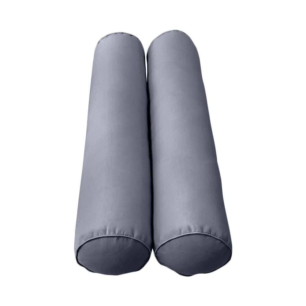 STYLE 1 - Mattress & Pillow Bolster Cushion for Outdoor Indoor Daybed Porch Swing Bed Piped Trim Twin-XL Size AD001 | COVERS ONLY |