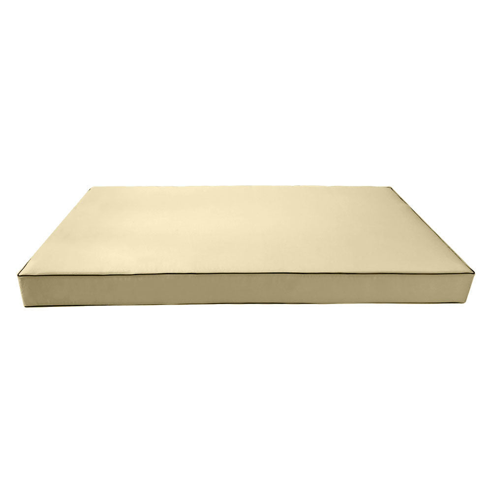 Style3 Crib Size 6PC Contrast Pipe Outdoor Daybed Mattress Cushion Bolster Pillow Slip Cover Complete Set AD103