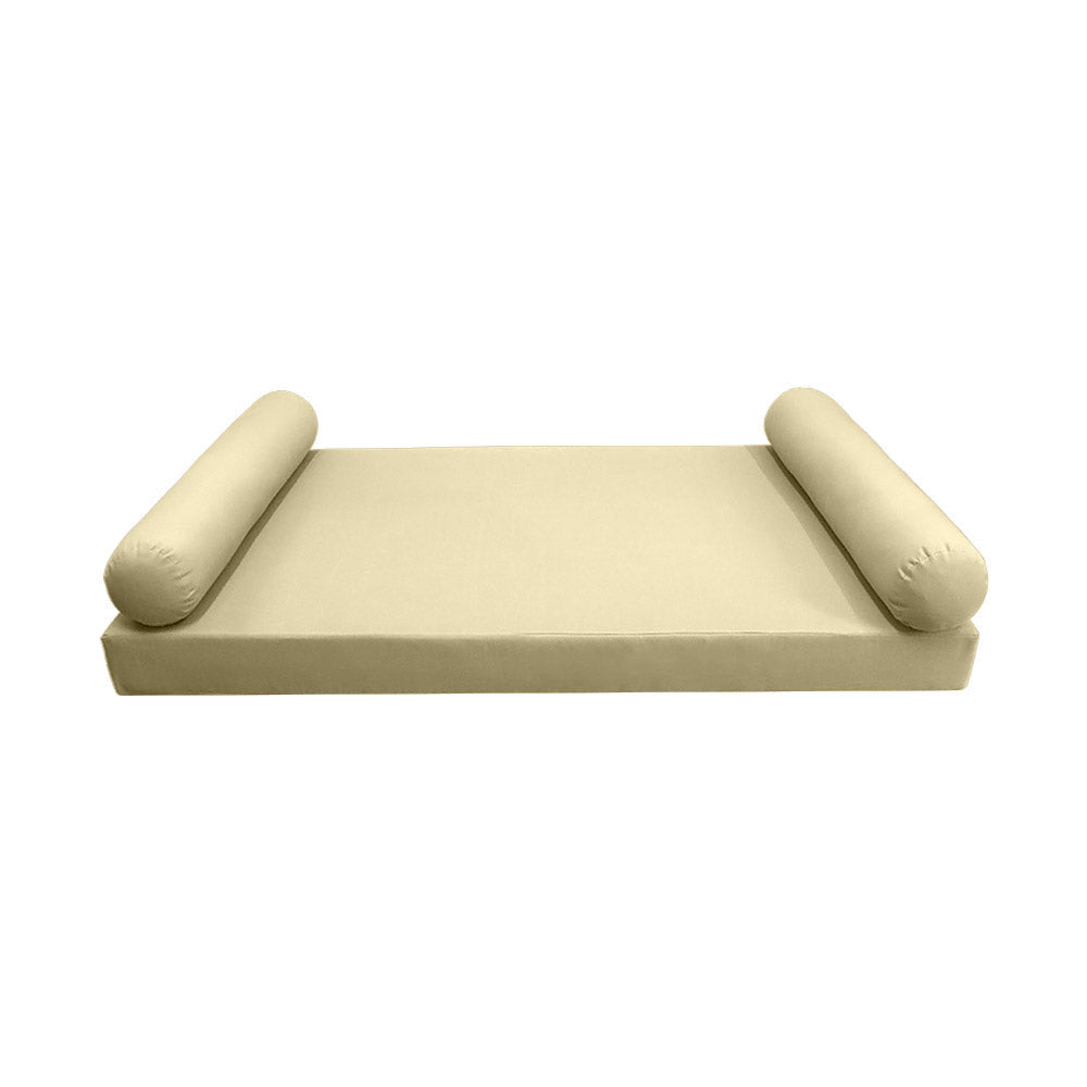 Style5 Twin-XL Size 3PC Knife Edge Outdoor Daybed Mattress Cushion Bolster Pillow SlipCover COMPLETE SET AD103