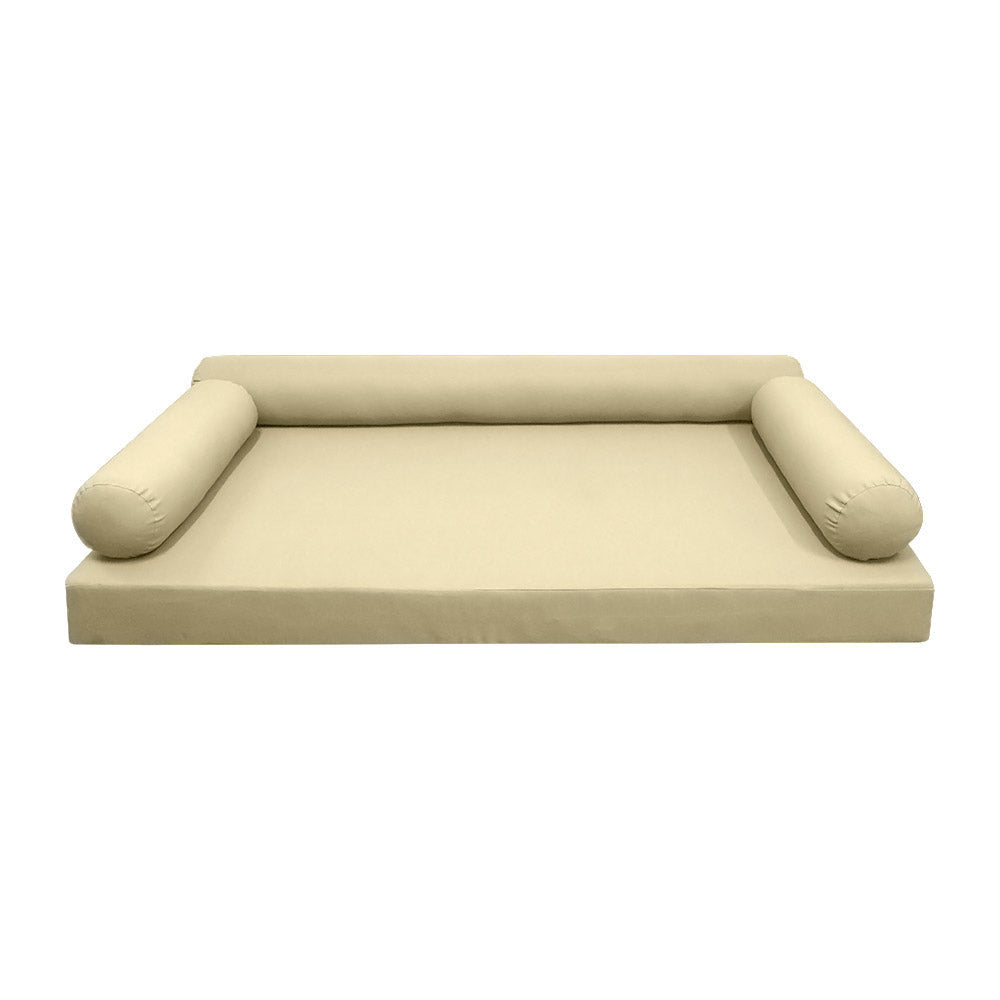 Style6 Twin Size 4PC Knife Edge Outdoor Daybed Mattress Cushion Bolster Pillow Slip Cover COMPLETE SET AD103