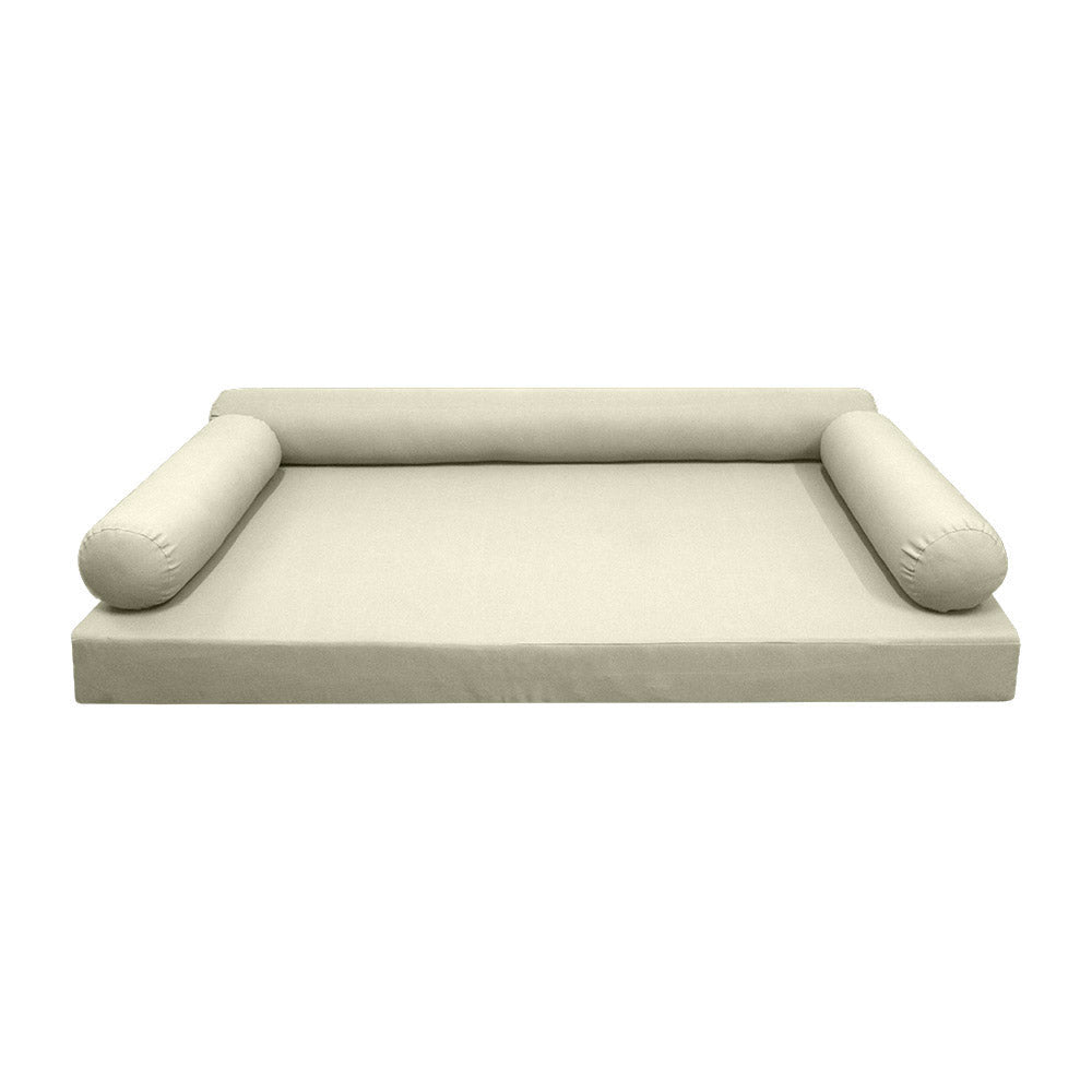 Style6 Twin-XL Size 4PC Knife Edge Outdoor Daybed Mattress Cushion Bolster Pillow Slip Cover COMPLETE SET AD005